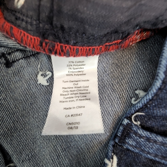 Talbots Dark Wash Embroidered Umbrella Women's Jeans Size 6p / 28 - Picture 2 of 8